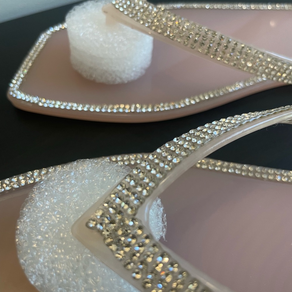 Lauren Lorraine Pink Rhinestone Sandals - Picture 4 of 6